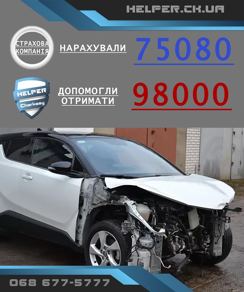 Експертна оцінка збитків автоекспертизу при ДТП експертиза оцінювач Хелпер