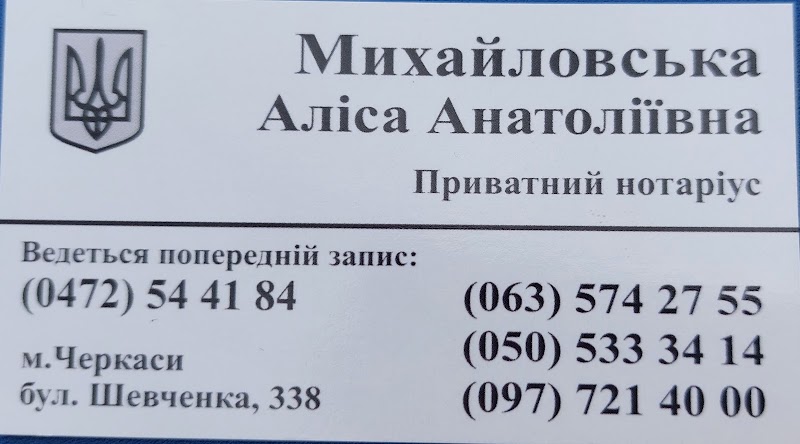 Михайловська Аліса Анатоліївна